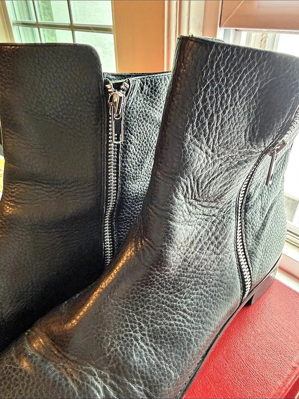 Saks Fifth Avenue Black Leather Ankle Boots